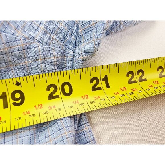 J. Crew Size Small 14.5-15 Mens Blue Orange White Check Long Sleeve Cotton Shirt - Picture 2 of 9